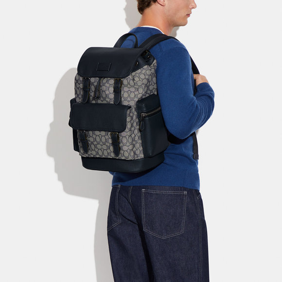 NWT Coach Outlet Sprint Backpack In Signature Jacquard - Picture 5 of 5